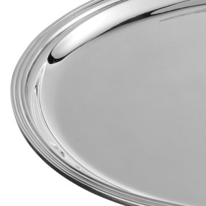 Celeste Medium Round Tray – Refined Medium-Sized Silver-Plated Brass Tray