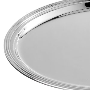 Celeste Small Round Tray – Compact Silver-Plated Round Tray for Elegant Serving