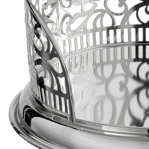 Arabesque Openwork Silver Bread & Service Basket