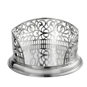 Arabesque Openwork Silver Bread & Service Basket