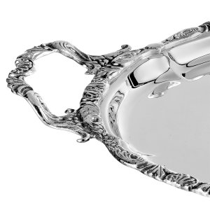 Aurora Royale Tray – Silver Finish