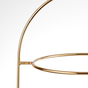 Three-Tier Gold Tray Holder