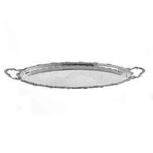 Celestia Engraved Tray – Silver Finish