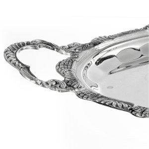 Celestia Engraved Tray – Silver Finish