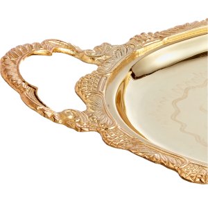 Celestia Engraved Tray – Gold Finish