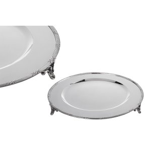 Elegant Silver and Gold-Plated Dual Tray Set