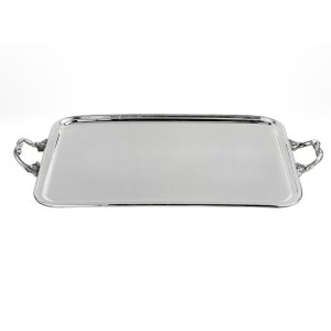 Valencia Luxe – Silver Plated Rectangular Brass Serving Tray