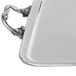 Valencia Luxe – Silver Plated Rectangular Brass Serving Tray