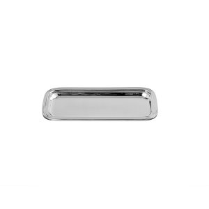 Classic Grace – Silver-Plated Brass Rectangular Tray
