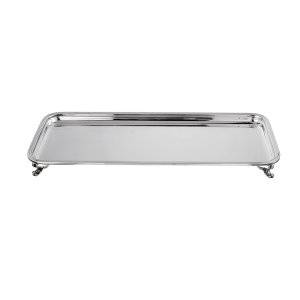 Classic Elegance – Silver-Plated Brass Rectangular Tray