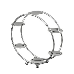 Modern Silver-Plated Multi-Tier Macaron Stand