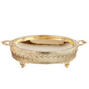 Baroque Gold Ornate Oval Tray