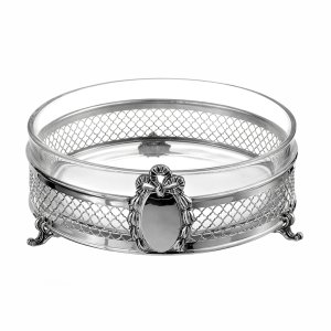 Silver Filigree Round Dessert Bowl