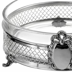 Silver Filigree Round Dessert Bowl