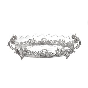 Baroque Silver-Plated Centerpiece with Mythical Motif