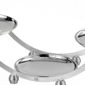 Silver-Plated Brass Six-Tier Circular Macaron Stand