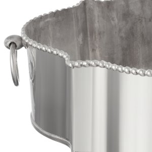 Vintage Wave – Silver-Plated Brass Bowl with Scalloped Edge