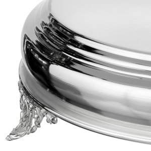 Classic Silver-Plated Round Serving Tray