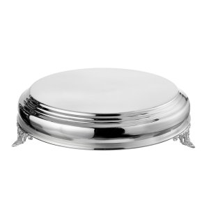 Classic Silver-Plated Round Serving Tray