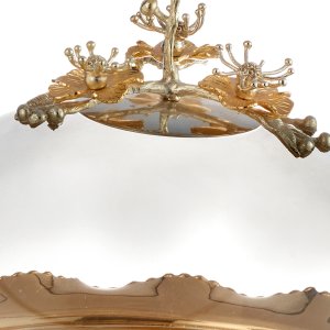 Golden Bloom Oval Casserole Dish