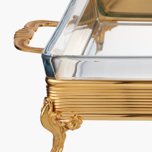 Golden Bloom Butter Dish