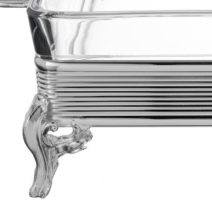 Silver Rectangular Serving Dish with Handles