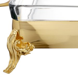 Rectangular Gold Baking Dish Holder