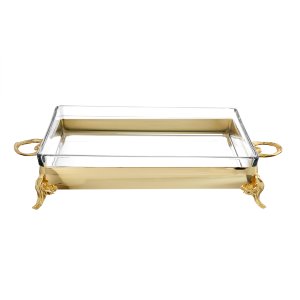 Rectangular Gold Baking Dish Holder