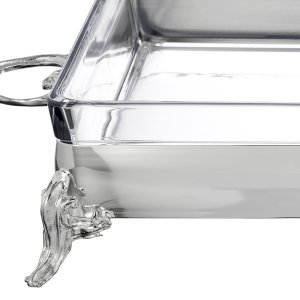 Silver Bakeware Set – Nested Rectangular Collection (5 Pieces)