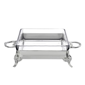 Rectangular Silver Glass Bakeware Stand – S Classic