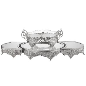 Royal Silver Wedding Cake Stand Set