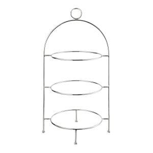 Three-Tier Silver Tray Holder