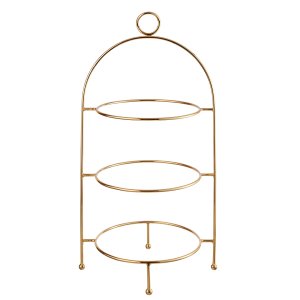 Three-Tier Gold Tray Holder