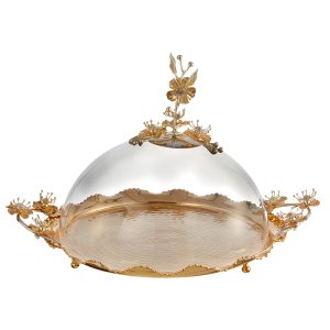 Golden Bloom Oval Casserole Dish