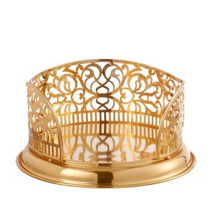 Arabesque Openwork Gold Bread & Service Basket