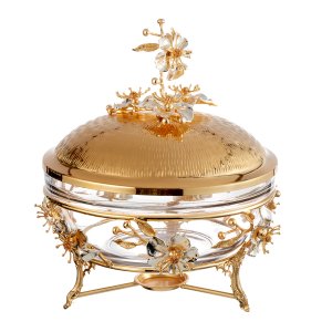 Lotusa Luxe Floral Covered Bowl | Lotusa Collection