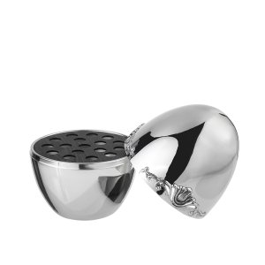 Baroque-Style Silver Dome Cutlery Holder