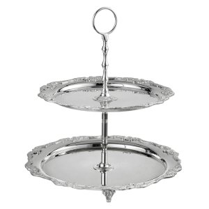 Silver-Plated 2-Tier Serving Tray