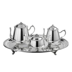 Maison de Thé - Silver Tea Set with Tray