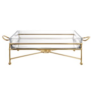 Gold Frame Rectangular Chafing Dish Stand