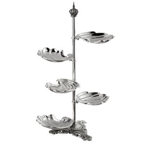 Elegant 5-Tier Serving Stand with Shell-Shaped Dishes