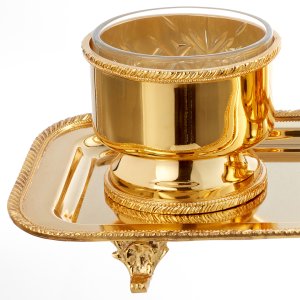 Gold-Plated Triple Serving Dish