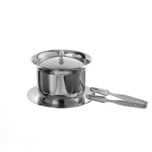 Silver Ice Bucket with Tong