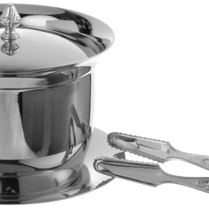 Silver Ice Bucket with Tong