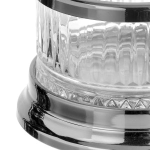 Silver Glow Crystal Candle Holder