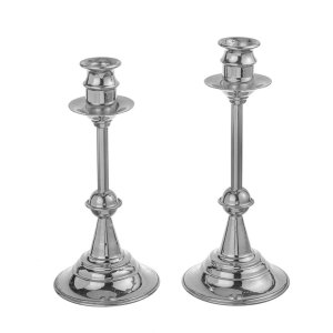 Silver Duo Candle Holder Set