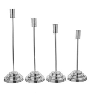 Silver Tier Candle Holder Set