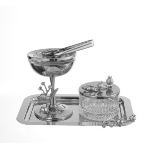 Silver Pomegranate Incense Set