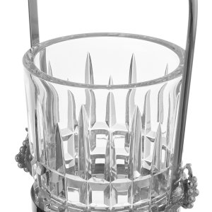 Luxury Crystal Spoon Holder with Silver Accents