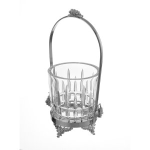 Luxury Crystal Spoon Holder with Silver Accents